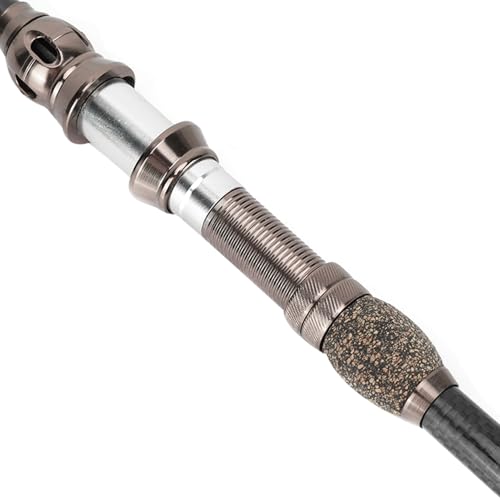 Ice Fishing Rod, Sea Fishing Rod Short Section Carbon Fiber Ice Cork Handle Stretchable Pole Lure Accessories for Trout (1.8