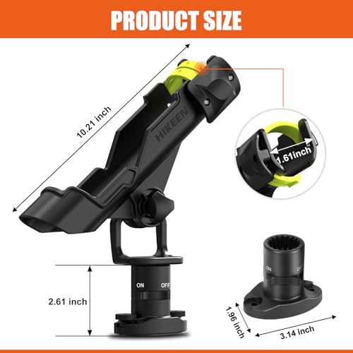 Kayak Fishing Rod Holder, 1Pack / 2Pack | Track Mount / Deck Mount, 360 Degree Adjustable, For Fishing Boat, Fishing Pole Holder - style: 1pack