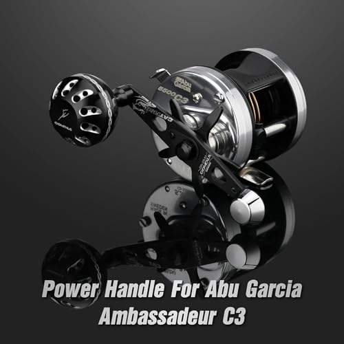 GOMEXUS Power Handle for Abu Garcia Ambassadeur C3/C4/S/SX 5000-7000 Round Fishing Reels Catfish Special Crank - color: For Abu 5000-6600