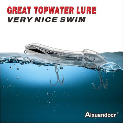 Funny Fishing Gifts for Men Women, Novelty Bass Topwater Lures, Father Christmas Birthday Gifts Stocking Stuffers - color: Sliver