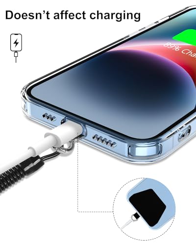 SHANSHUI Phone Lanyard Tether, Stretchy Phone Strap Patch Anchor Outdoor Climbing Hook Compatible for Most Smartphones - color: Black White