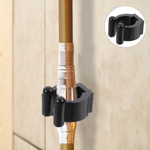 10Pcs Fishing Rod Holder Clips with Screws Wall Mount Fishing Rod Rack Clip for Storage Pool Cue Holder Clamps for Cue Storage Space Saving Display for Home or Retail