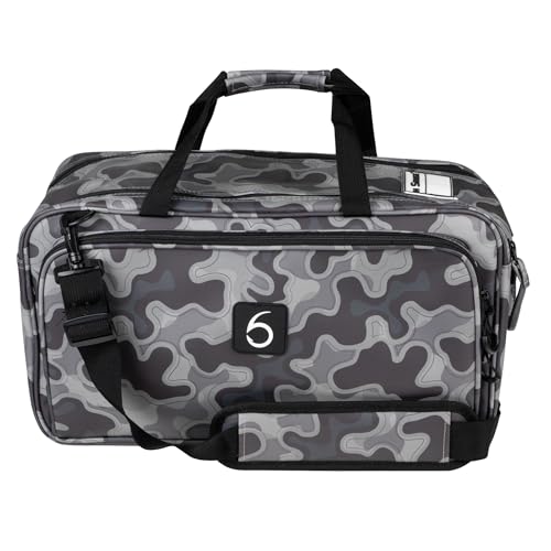 6th Sense – Travel Bait Bag – Large Fishing Tackle Bag with Spacious Main Compartment, Dual Zippered Side Pockets, Water-Resistant Build, and Shoulder Strap (Willis - Thermal Hog) - color: Willis - Thermal Hog