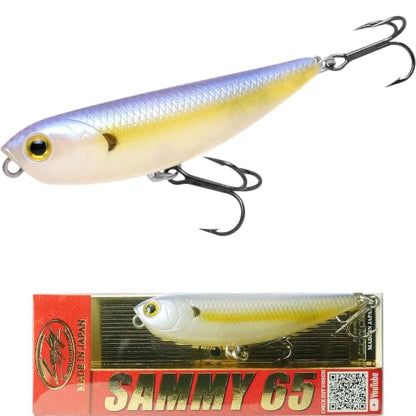 LUCKY CRAFT Sammy 65 Topwater Fishing Lures, 2.5" Floating Freshwater Trout, Smallmouth Bass Lures, Walk-the-Dog Tournament Bait, Bass Fishing Gear and Tackle Box Accessories - color: 250 Chartreuse Shad