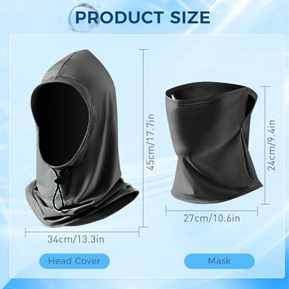 Balaclava Face Mask, UV Sun Protection Summer Cooling Breathable Hood Full Head Cover for Men Women Fishing Cycling Hiking - color: Elastic: Darkgray