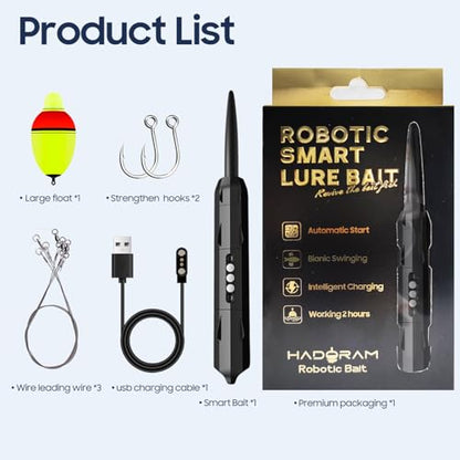 Robotic Smart Lure Bait Fishing Electric Lures USB Rechargeable Wobbler Swimbait Fishing Tackle Lifelike Action for Bass, Trout, Pike, Lure Zombie Fish & Dead Fish Revival Tech Freshwater Saltwater