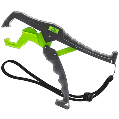 Fish Lip Grabber Fish Lip Gripper 9" Fishing Tool Mouth Spreader Grip Hook Remover Gripper Hook Remover Fishing Gear Comes with Lanyard - color: Green