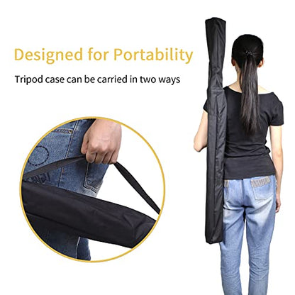 Meking 46.4x3.15in Tripod Carrying Case Bag with Shoulder Strap and Handle for Photo Studio Light Stands, Monopod and Other Photography Equipment - size: 46.4in