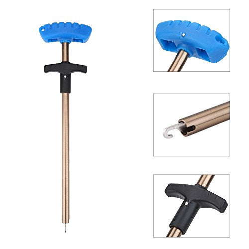 Tbest Fishing Hook Remover Stainless Steel T Shaped Quick Needle Remover Extractor Fish Hook Removing Tools Saltwater Freshwater - size: Large