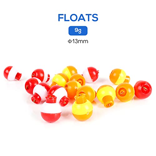 263pcs Fishing Accessories Set with Tackle Box Including Plier Jig Hooks Sinker Weight Swivels Snaps Sinker Slides - color: Red & white