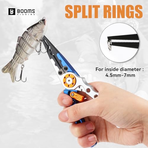 Booms Fishing Small Fishing Pliers: 5.8in Aluminium Pliers Tool - Hook Remover and Split Ring Kit, X01