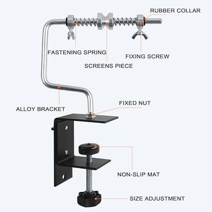 SILANON Fishing Line Spooler Adjustable Fishing Line Winder Spooler Machine Portable Stable Reel Spooler with Clamp Spooling Station System for Spinning Casting Reels - style: Type B-With Clamp