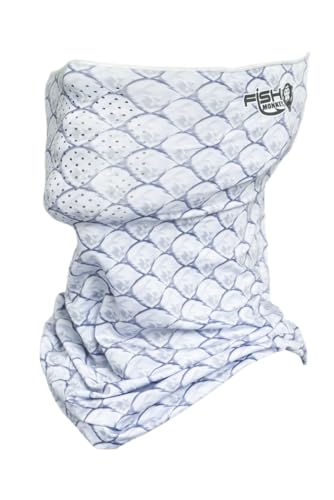 Fish Monkey UPF 50+ Sun Protection Performance Face Guard - color: Old School Camo Beige, size: One Size