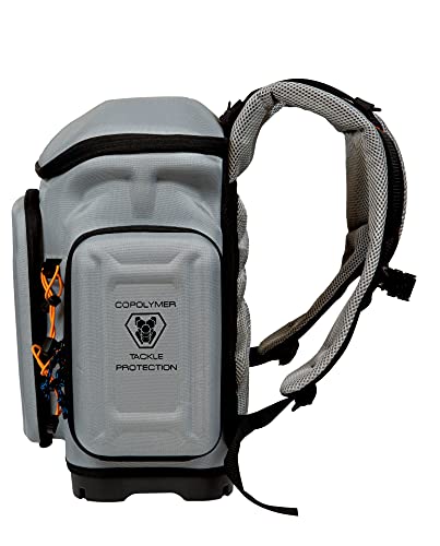 Plano Atlas 3700 Tackle Fishing Backpack, Gray EVA Material, Includes 3 3750 StowAway Utility Boxes for Worms, Lures, & Baits, Waterproof & Non-Skid Base, Grey - style: Backpack
