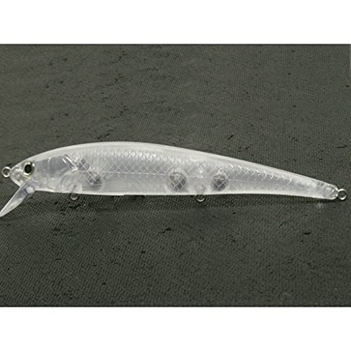 10 Blank Unpainted Minnow Crankbait Topwater Lipless Jerkbait Fishing Lures V3 - color: UPM509