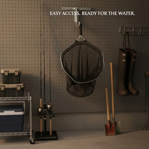 Landing Net Head Replacement with Rubber Mesh and Aluminum Alloy Frame for Freshwater Fishing (1 PC) - size: 13.78 x 11.81 x 11.42"