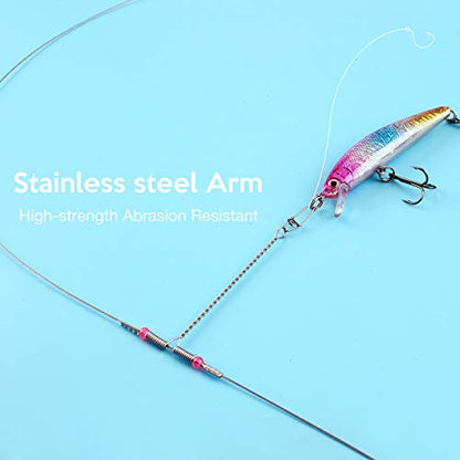 Fishing Leaders, Fish Line Stainless Steel Wire with Swivels Snap Connect Fishing Gear and Equipment Tackle Kit, for Lures Bait Rig Or Hooks, Fishing Gift - color: 10PCS High Low Rig