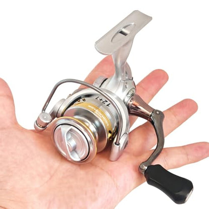 Compact Small Spinning Reels, 5.2:1 Gear Ratio, Ultra Smooth Powerful, CNC Aluminum Spool, 12+1 BB Light Weight for Ice, and Freshwater All Season Fishing