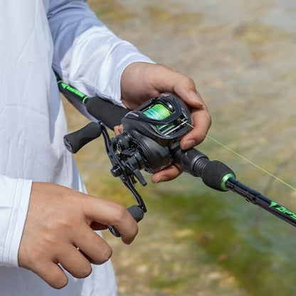 KastKing Zephyr Dual-Tip Fishing Rod and Reel Combo,Spinning & Baitcaster Combo,Dual Tips Section for Different Powers,IM6 Graphite 2-Piece Rod with Extra Tip,Sensitive & Powerful,Freshwater Fishing - style: Cast: 7'0"- M& Mh- Dual-tip Rod - Right Handed(