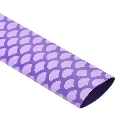DMiotech Heat Shrink Sleeve Wrap Tubing x Tube Tubing for Fishing Rod Grips and Other Grips, Non Slip - Insulation - Waterproof 40'' Lengths, Dia 25mm Purple Scales - color: Purple Scales, size: Dia 25mm