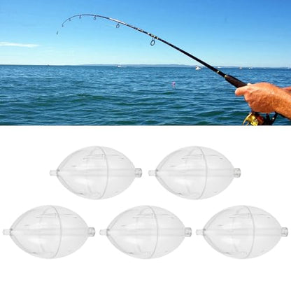 5Pcs FishingsCastings Bobbers Float Fishing Clear Float Plastics Oval Strikes Indicator Easy to Use