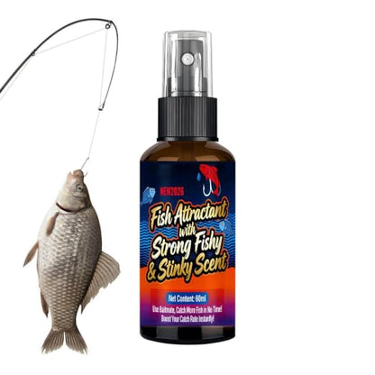 Fish Scent Attractant 60ml Additive Enhancer Liquid with Fishy Stinky Scent | Bass Attractant for Reservoirs Lakes Rivers Sports Outdoors Trout Cod Carp Bass