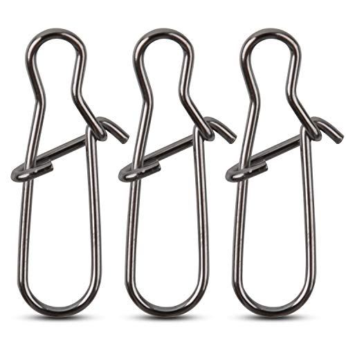 120pcs Fishing Duo Lock Snaps,Strong Nice Snap Swivel Stainless Steel Lure Hook Connector Fishing Tackle for Freshwater Saltwater,Test 26LB-220LB - size: 0#-26LB-120PCS