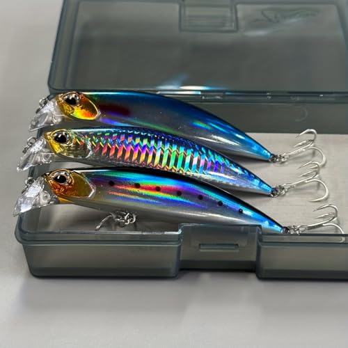 3pcs 11cm 30g Minnow Fishing Lure Kit Isca Carkbait Wobblers Swimbait Fishing Tackle Sinking Artificial Jerbaits Wobbler for Pike Bass Trout Fishing Tackle - color: AH1131-4.3'' 1.1oz