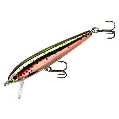 Rebel Lures Tracdown Minnow Slow-Sinking Crankbait Fishing Lure - Great for Bass, Trout and Walleye - color: Slick Rainbow Trout, size: 2 1/2 in, 5/32 oz