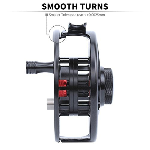 Maxcatch AVID Fly Fishing Reel with CNC-machined Aluminum Body - 1/3, 3/4, 5/6, 7/8, 9/10 Weights(Black, Green, Blue) - color: Fly Reel Matte Black, size: 5/6wt