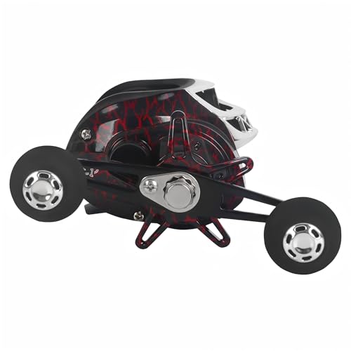 Baitcasting Reel,Carbon Fiber Drag Fishing Baitcaster Reels, Bait Cast Reel With 7.2:1 Gear Ratio 10+1 Ball Bearings 17.6lbs Max Drag Right Hand，Fish Gift For Man - color: MICAI