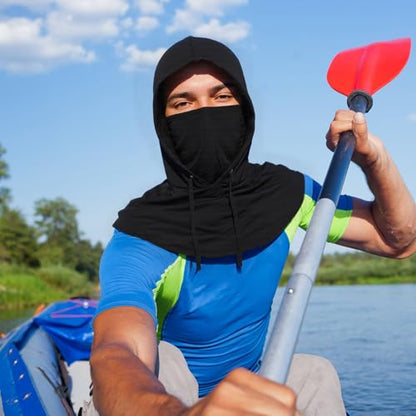 Frienda 6/9/12 Pcs Balaclava Ski Mask UV Protection Hood Breathable Full Head Mask Face Cover for Men Women Cycling Fishing - color: Black