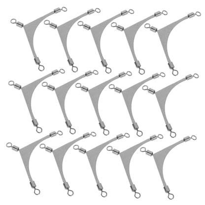 LIOOBO Sea Fishing Three-Prong Swivel Fishing Rigs Fishing Gear Bulk for Bass Cast Saltwater Tackle Connector - size: 4.00X2.50X0.20CM