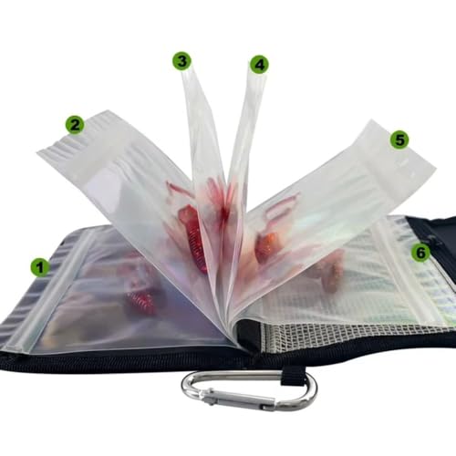 Fishing Bait Storage Bag with PVC Inner Bags Fishing Lure Baits Tackle Binder Organizer for Lures and Accessories - style: Camouflage green