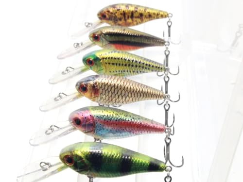 Minnow Crankbait for Bass Fishing Bass Lure Jerkbait Fishing Lures and Tackle Box - color: HC549KB