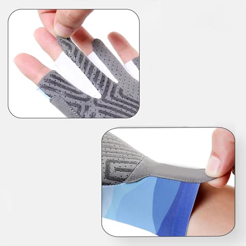 QINGFAN UPF50+ Sun Protections Gloves for Fishing Hiking Comfortable Fingerless Gloves Breathable Anti-Slip Elastic Gloves - size: X-Large