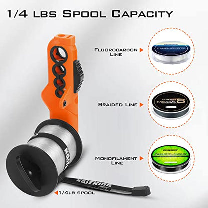 KastKing Patented Radius Line Spooler, Compact Fishing Line Spooling Tool for Spinning Reels and Casting Reels – Line Spooler Spools Fishing Reels Without Line Twist, Great Fishing Gifts - style: Radius Line Spooler & Scissors