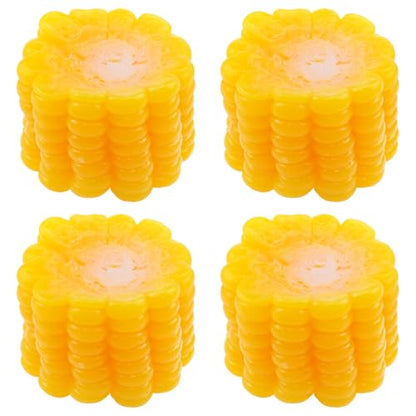 Simulated Corn 1.77x1.18 inches Artificial Corn Model Decoration Realistic Food Props Suitable for Photo Offices Families Exhibition Rooms Hotels 4PCS