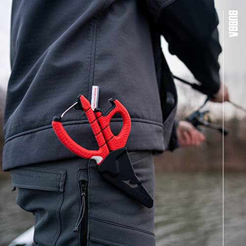 BUBBA Large Shears Fishing Tool With Micro-Serrated Blades for Braided Line - Clip Sheath Included - size: Large