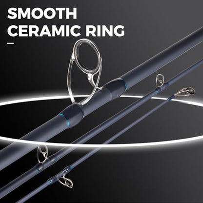 Surf Rod Graphite Surf Spinning Fishing Rod with Seaguide Reel Seat - size: 12' - 3 Piece