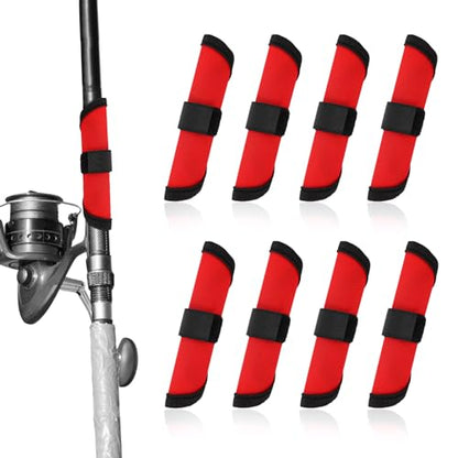 BOXOB 8pcs Fishing Lure Covers, 5.91 Inch Fishing Hook Covers Fish Pole Sleeve Fish Bait Gloves Protectors Wraps Essential Gear for Fishermen Gift