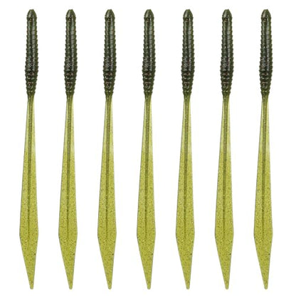 6th Sense – Ridge Worm – Soft Plastic Worm – Bass Fishing – Long Flowing Ribbon Tail Worm – Made in the USA (7 per Pack) - color: Cali Magic Red