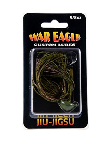 War Eagle Jiu-Jigsu Bass Fishing Lure with Weed Guard and Hole-in-One Style Skirt - color: Watermelon Red Smoke
