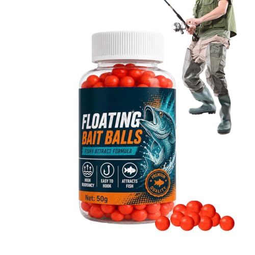 Fish Bait Floating Lure Strike High Buoyancy Floating Bait Pellet Indicator | Bait Balls for High-buoyancy floating bait pellets; fish-attracting formula with Lakes Rivers Sports Outdoors Trout Cod Bass