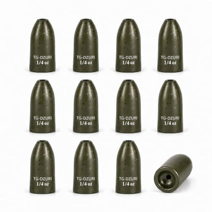 Tungsten Bullet Fishing Weights - Insert Free Worm Sinkers for Bass Fishing, Ultra Sensitive Texas & Carolina Rig Weights, Flipping & Pitching, 1/16, 1/8, 3/16, 1/4, 3/8, 1/2 oz, 5-12 Pack | 3 Colors 1/16-1/2oz Fishing Sinkers for Texas Rig, Carolina Rig,