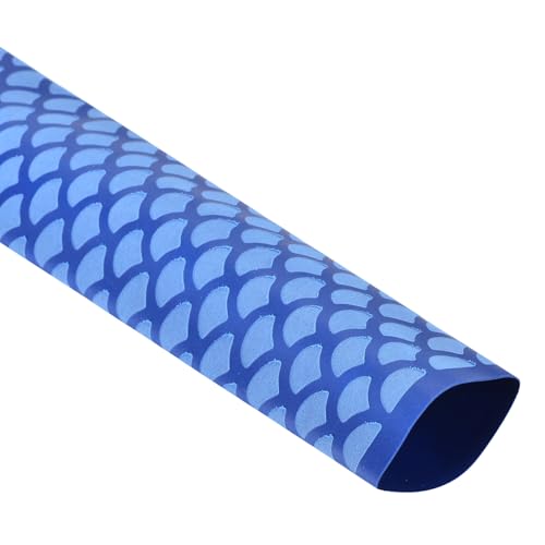 DMiotech Heat Shrink Sleeve Wrap Tubing x Tube Tubing for Fishing Rod Grips and Other Grips, Non Slip - Insulation - Waterproof 40'' Lengths, Dia 30mm Blue Scales - color: Blue Scales, size: Dia 30mm