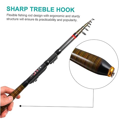 Fishing Pole Carbon Sea Rod Bass Fishing Tenkara Rod Smooth Guide Ring Non-Slip Grip