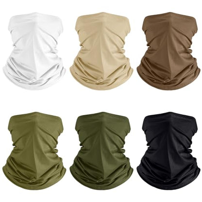 Geyoga Summer UV Protection Cooling Neck Gaiter | Sunscreen Breathable Face Scarf Bandana Mask Neck Gaiter for Outdoor Fishing Hiking Camping - color: Khaki