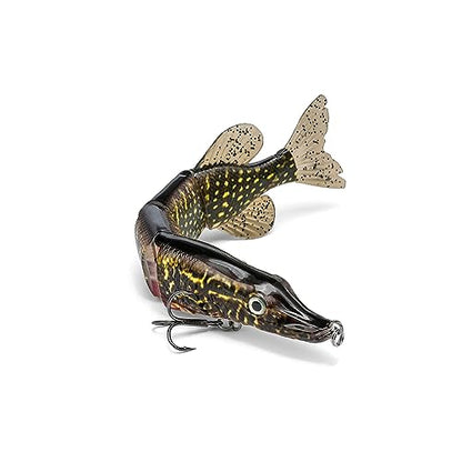 Large Multi Jointed Fishing Lures Bait,Big Giant Fishing Bass Lures,Crankbaits Swimbaits with Treble Hook - color: B4-10.24",3.8oz