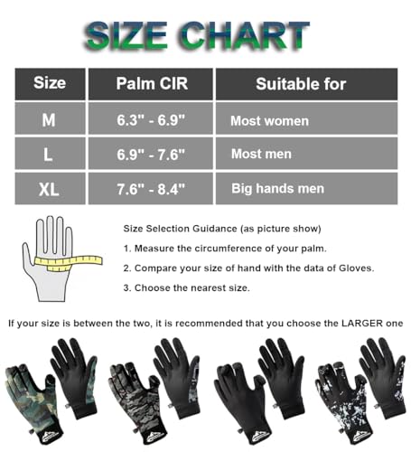 SUJAYU Fishing Gloves Men & Women, Ice Fishing Gear Hunting Gloves for Men Cold Weather, Kayak Gloves Fly Fishing Gear Cold Weather Hunting Gear - color: Black, size: Medium